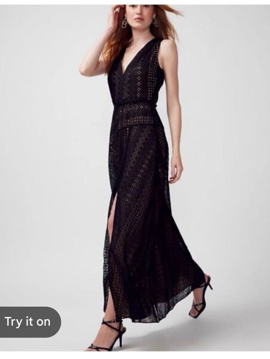 White House Black Market Dresses & Skirts - White House Black Market Black Eyelet Maxi Dress